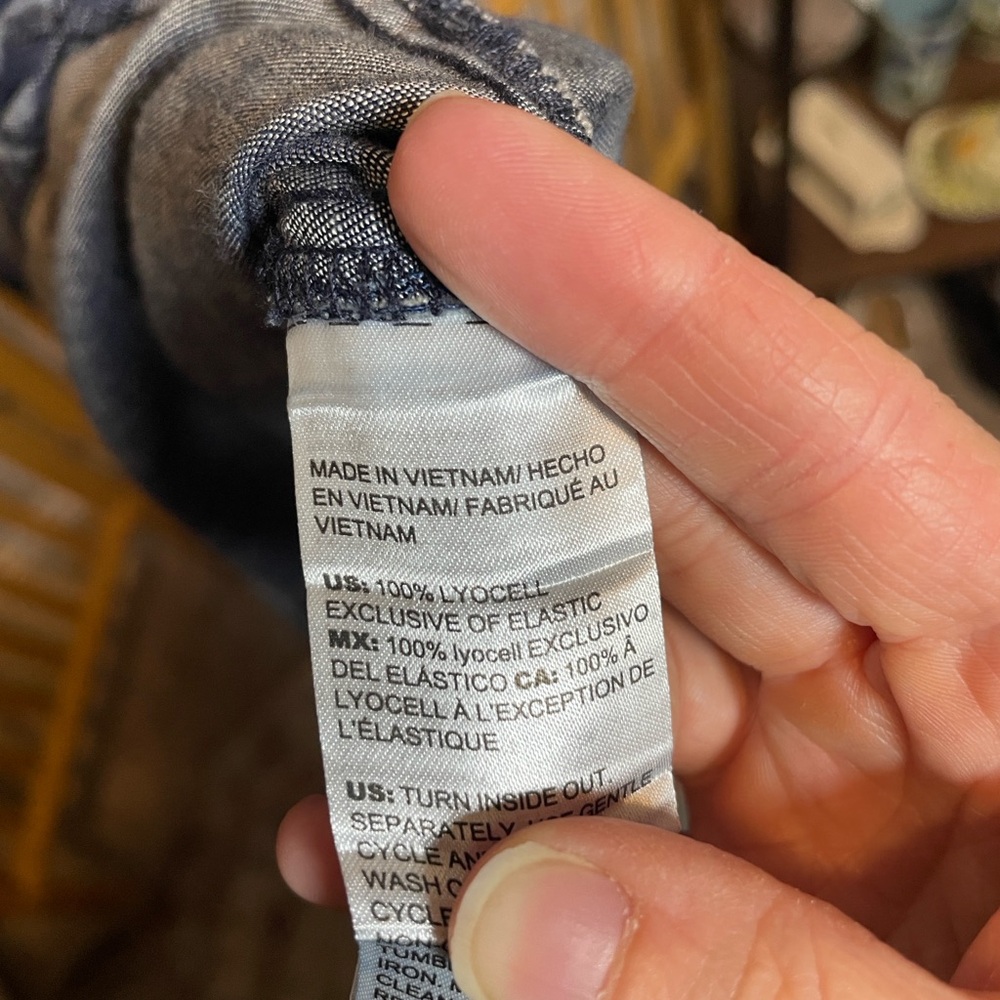 Chico's denim Patterned Long Sleeve Dress - Picture 10 of 11